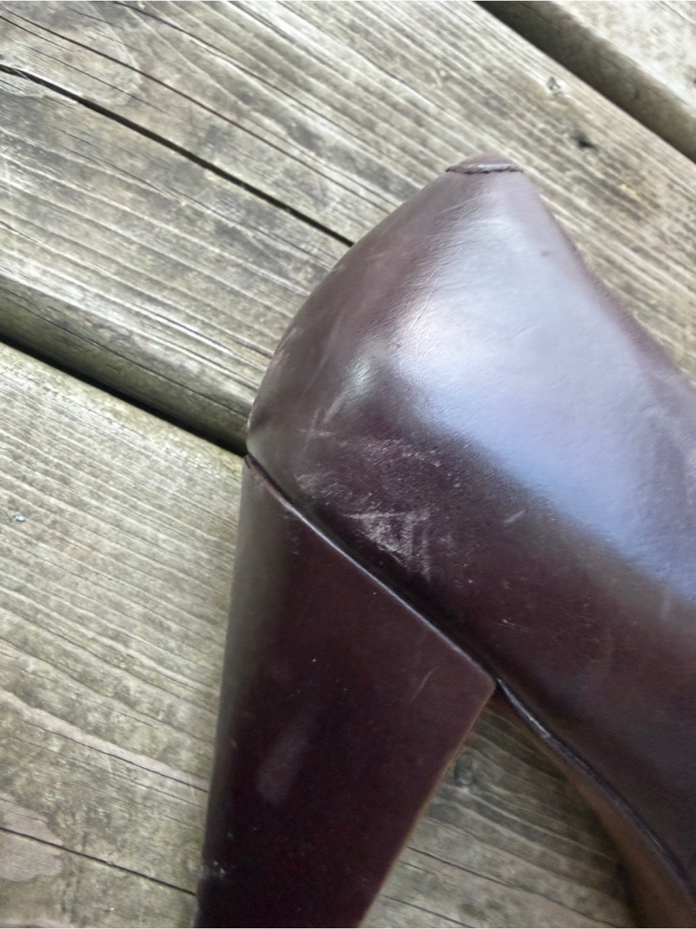 Joy Chen Brown Leather Pumps Size 9 Block Heel Bow Accent Career Office Shoes - Picture 3 of 14